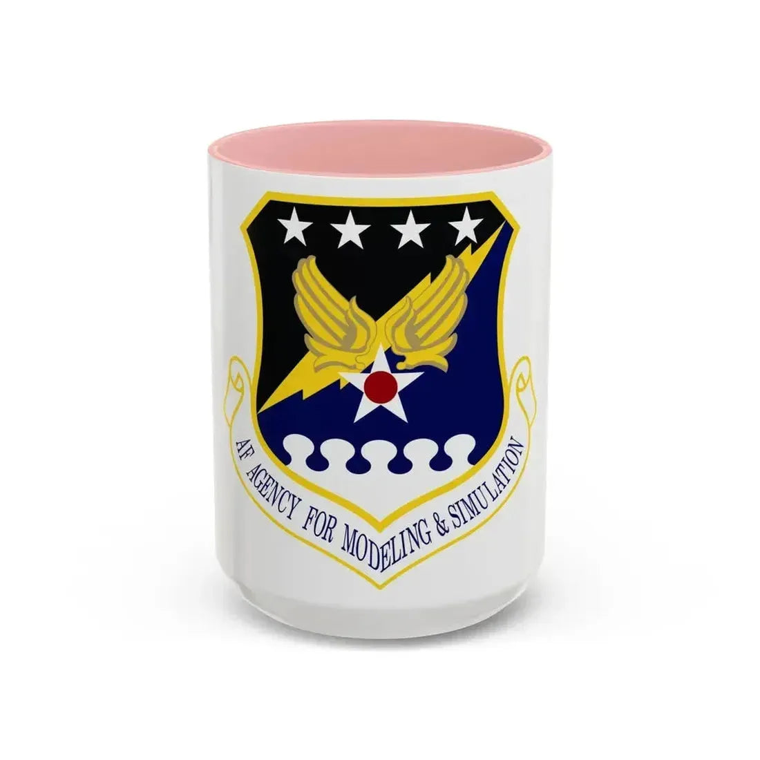 Air Force Agency for Modeling and Simulation (U.S. Air Force) Accent Coffee Mug 15oz Pink - Go Mug Yourself