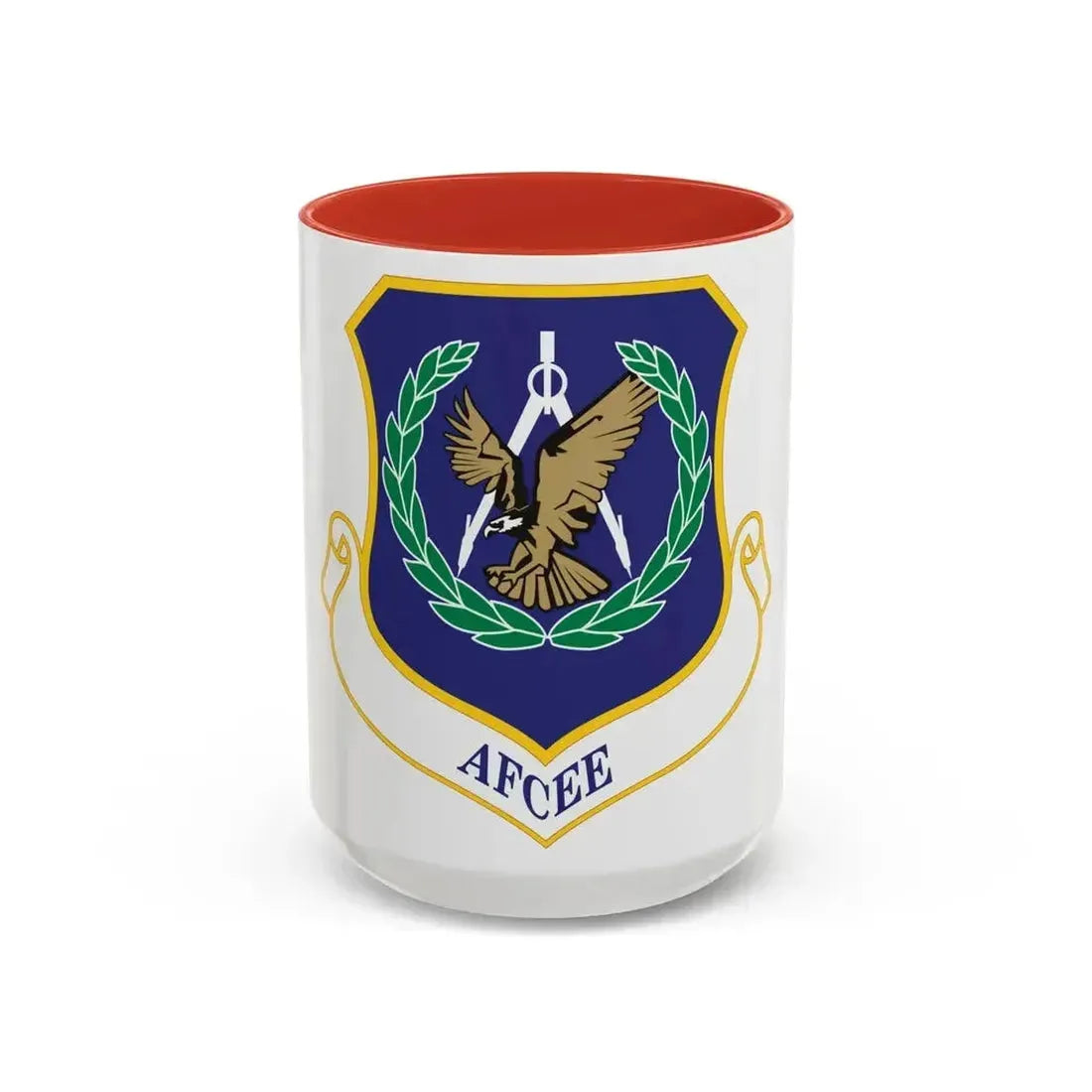Air Force Center for Engineering and the Environment (U.S. Air Force) Accent Coffee Mug 15oz Red - Go Mug Yourself