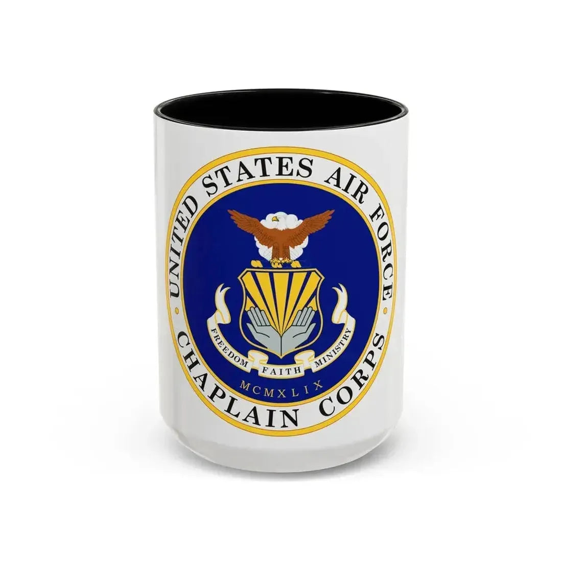 Air Force Chaplain Corps (U.S. Air Force) Accent Coffee Mug 15oz Black - Go Mug Yourself