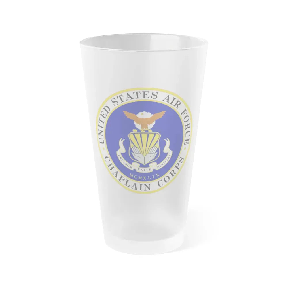 Air Force Chaplain Corps (U.S. Air Force) Frosted Pint Glass 16oz Default Title - Go Mug Yourself