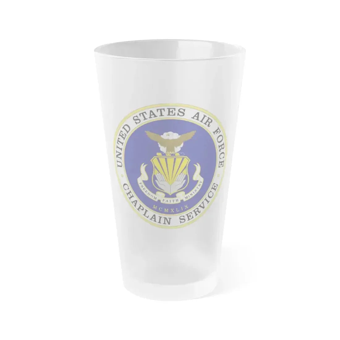 Air Force Chaplain Service (U.S. Air Force) Frosted Pint Glass 16oz Default Title - Go Mug Yourself