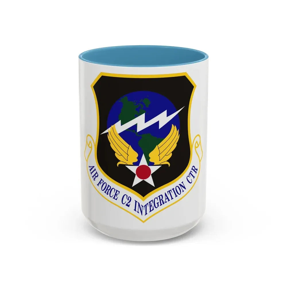 Air Force Command & Control Integration Center (U.S. Air Force) Accent Coffee Mug 15oz Light Blue - Go Mug Yourself