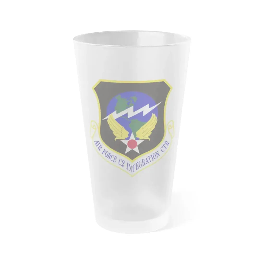 Air Force Command & Control Integration Center (U.S. Air Force) Frosted Pint Glass 16oz Default Title - Go Mug Yourself