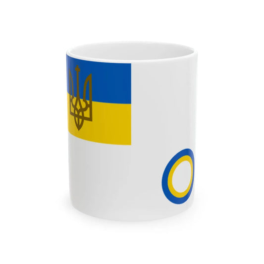 Air Force Command Flag of Ukraine 1918 (Ukraine) White Coffee Mug 11oz - Go Mug Yourself