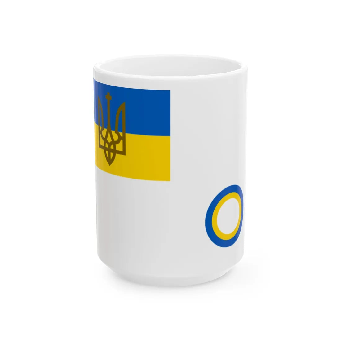 Air Force Command Flag of Ukraine 1918 (Ukraine) White Coffee Mug 15oz - Go Mug Yourself