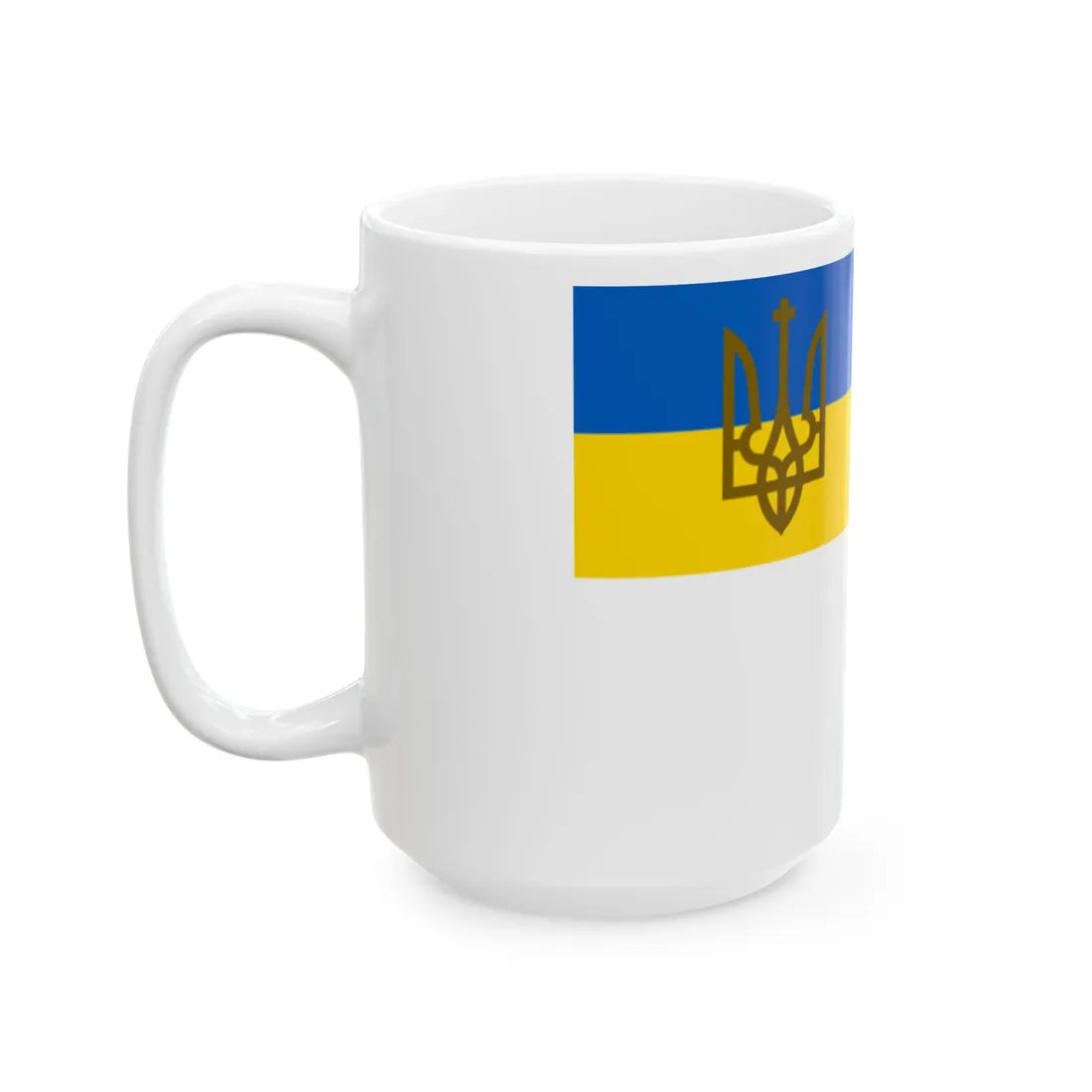 Air Force Command Flag of Ukraine 1918 (Ukraine) White Coffee Mug - Go Mug Yourself