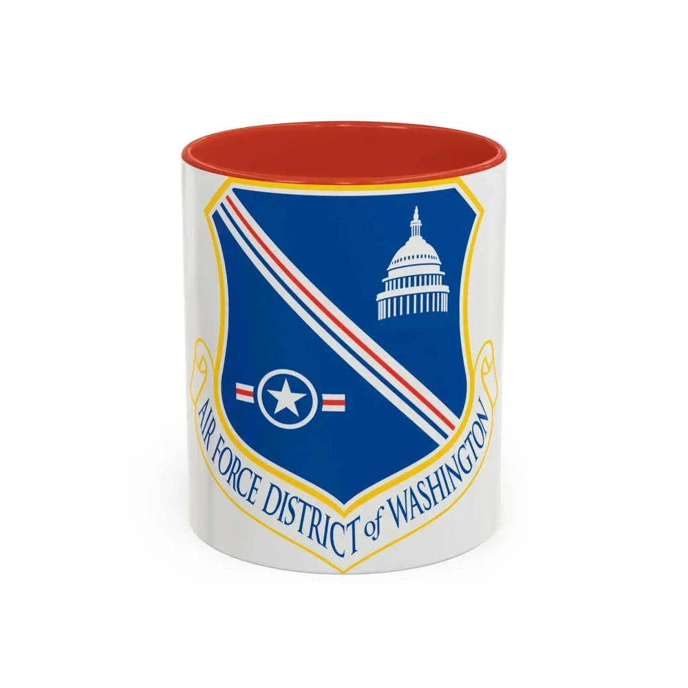 Air Force District of Washington (U.S. Air Force) Accent Coffee Mug 11oz Red - Go Mug Yourself