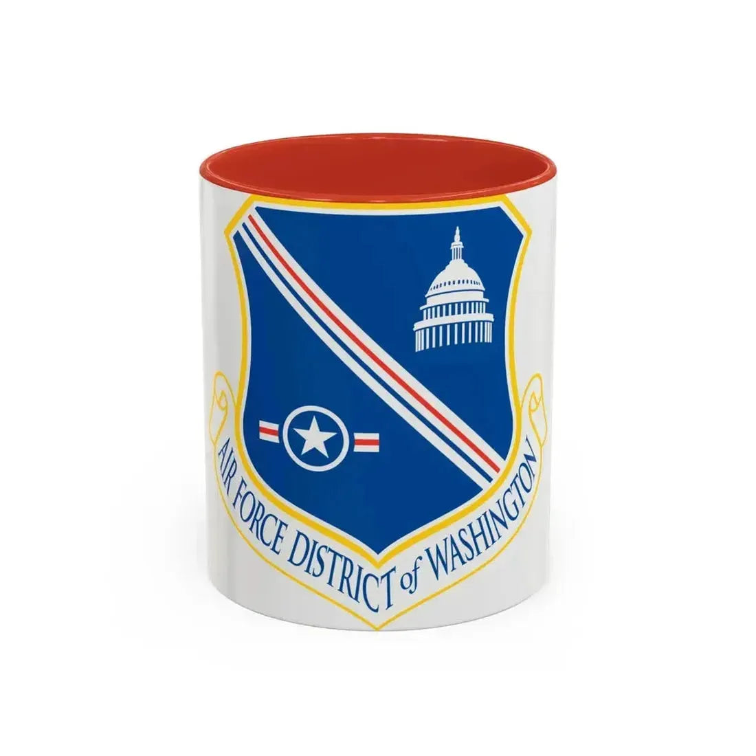 Air Force District of Washington (U.S. Air Force) Accent Coffee Mug 11oz Red - Go Mug Yourself