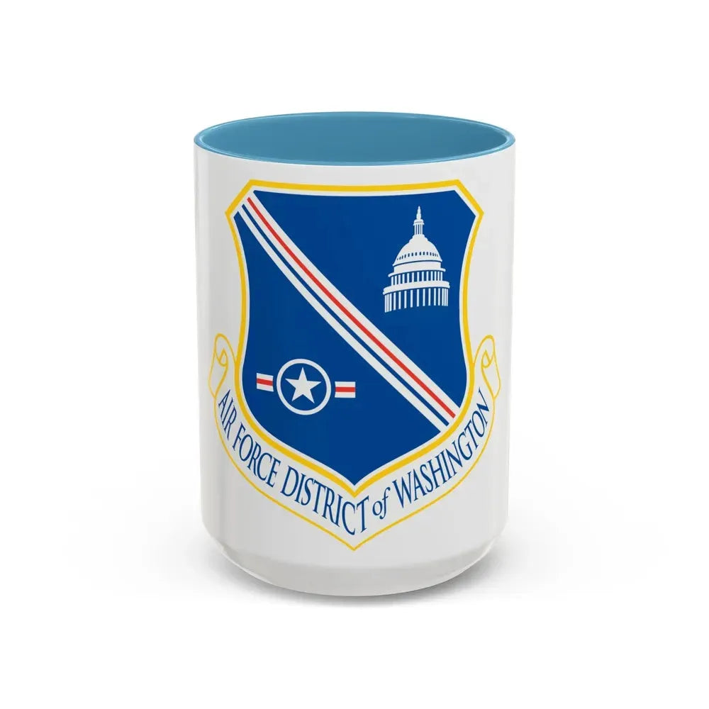 Air Force District of Washington (U.S. Air Force) Accent Coffee Mug 15oz Light Blue - Go Mug Yourself