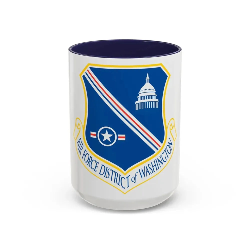 Air Force District of Washington (U.S. Air Force) Accent Coffee Mug 15oz Navy - Go Mug Yourself