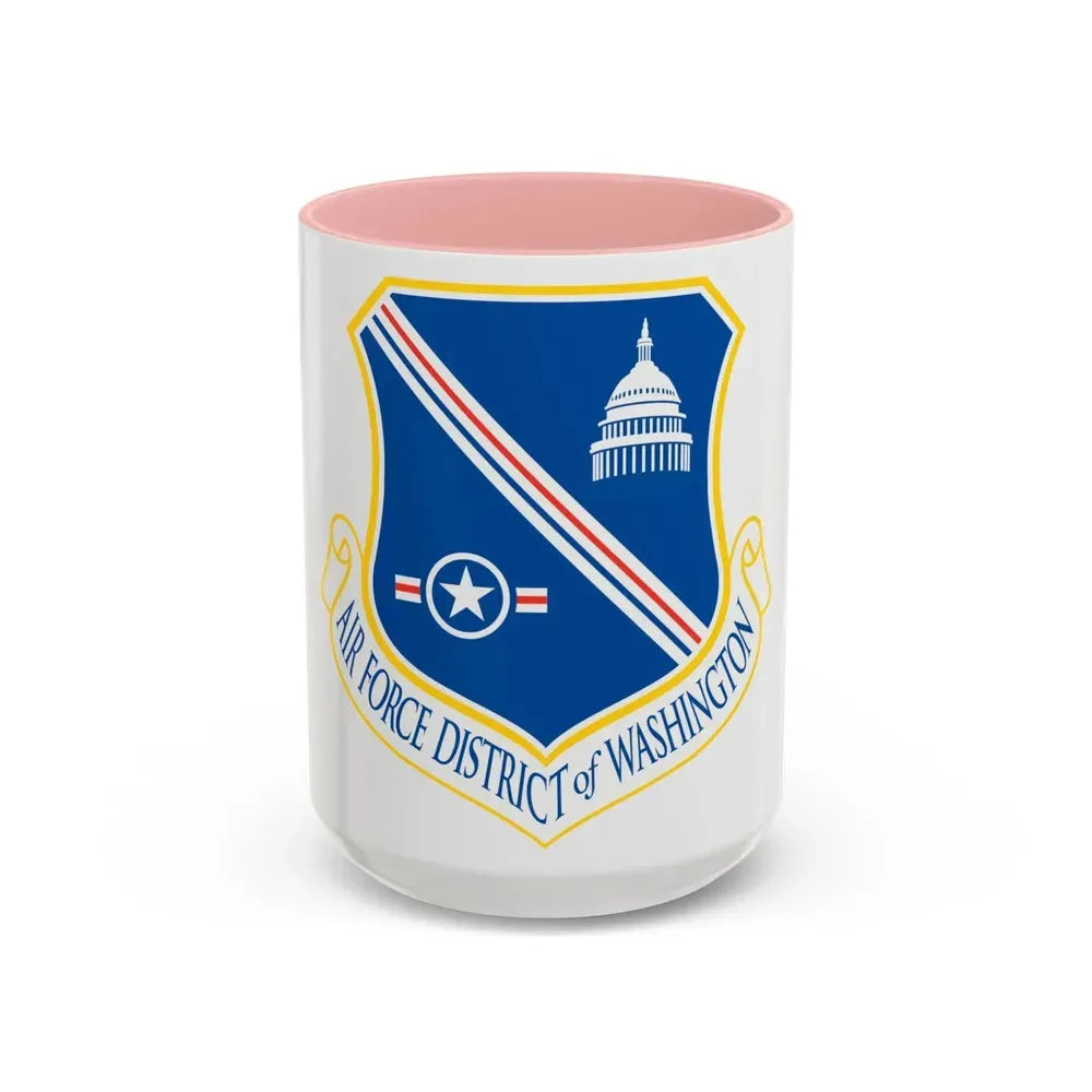 Air Force District of Washington (U.S. Air Force) Accent Coffee Mug 15oz Pink - Go Mug Yourself