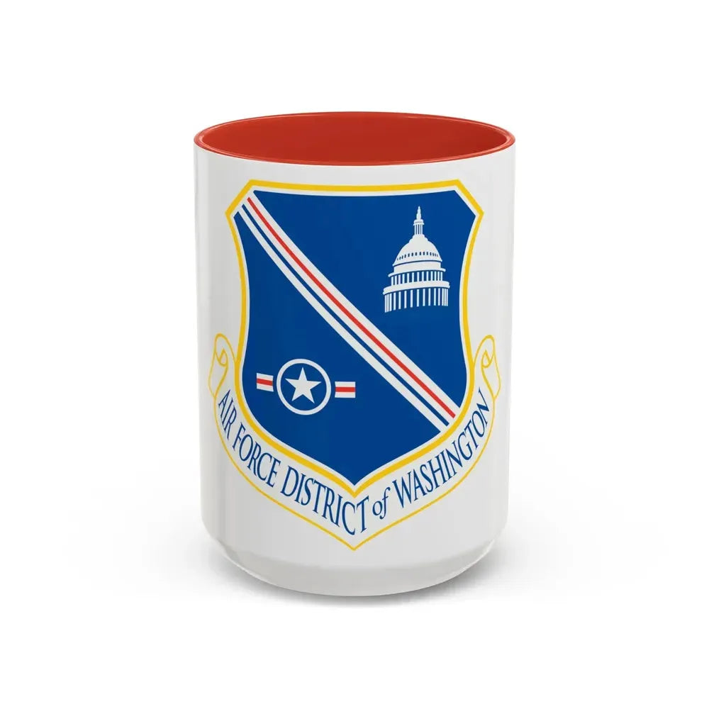 Air Force District of Washington (U.S. Air Force) Accent Coffee Mug 15oz Red - Go Mug Yourself