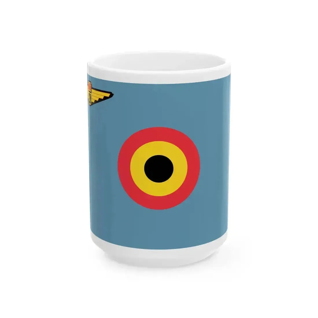 Air Force Ensign of Belgium (Belgium) White Coffee Mug 15oz - Go Mug Yourself