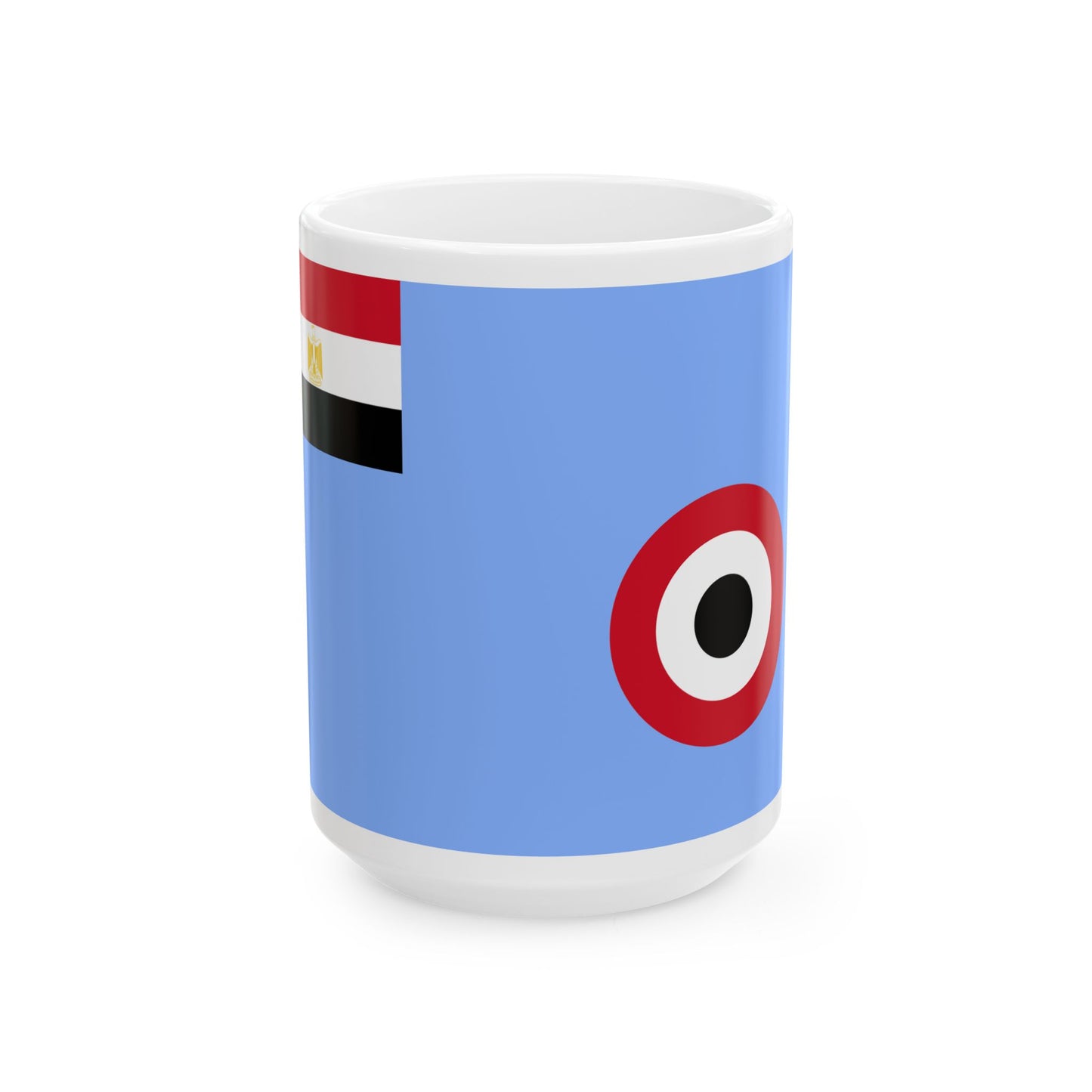 Air Force Ensign of Egypt Coat of arms variant (Egypt) White Coffee Mug-15oz-Go Mug Yourself
