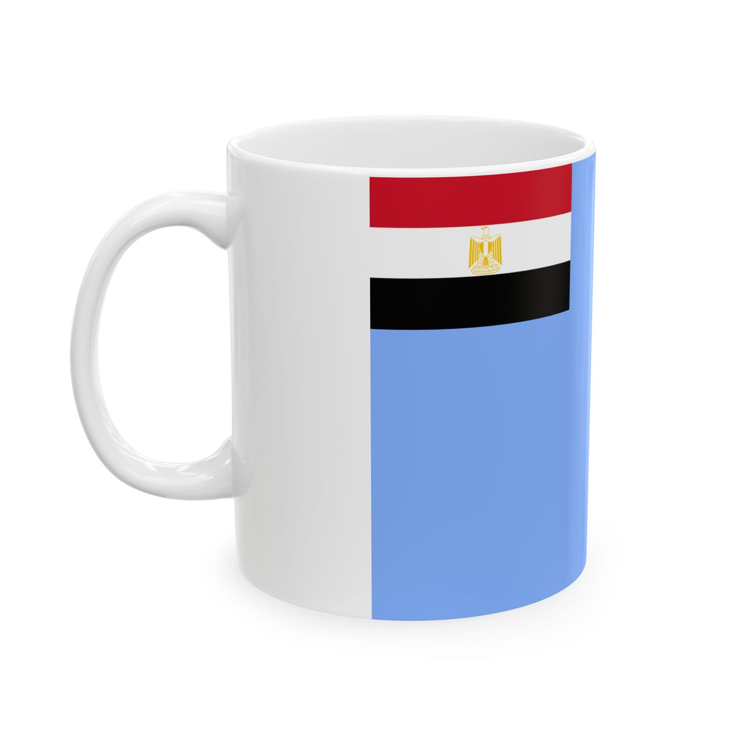 Air Force Ensign of Egypt Coat of arms variant (Egypt) White Coffee Mug-Go Mug Yourself