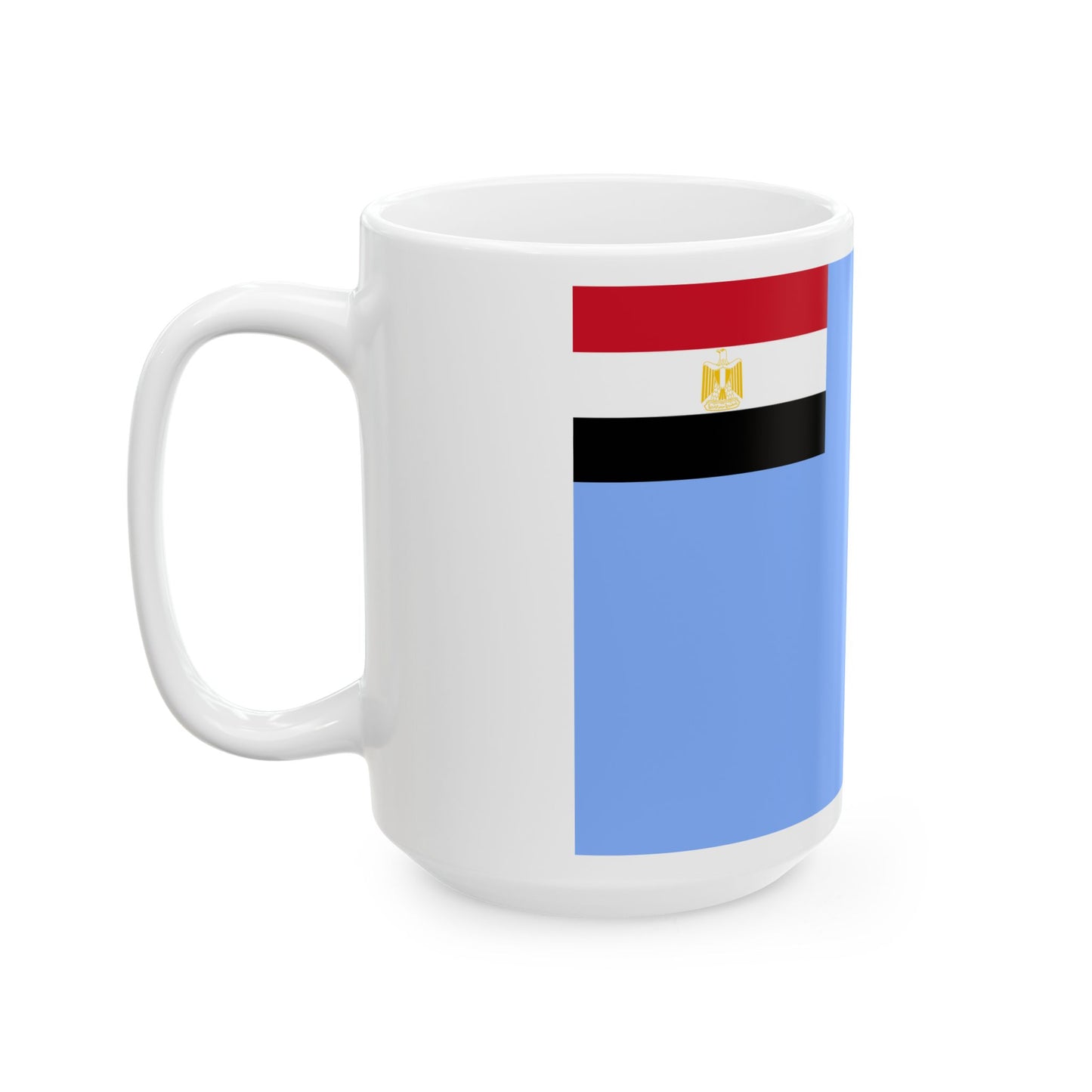 Air Force Ensign of Egypt Coat of arms variant (Egypt) White Coffee Mug-Go Mug Yourself
