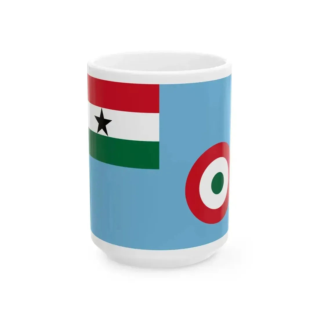 Air Force Ensign of Ghana 1964-1966 (Ghana) White Coffee Mug 15oz - Go Mug Yourself