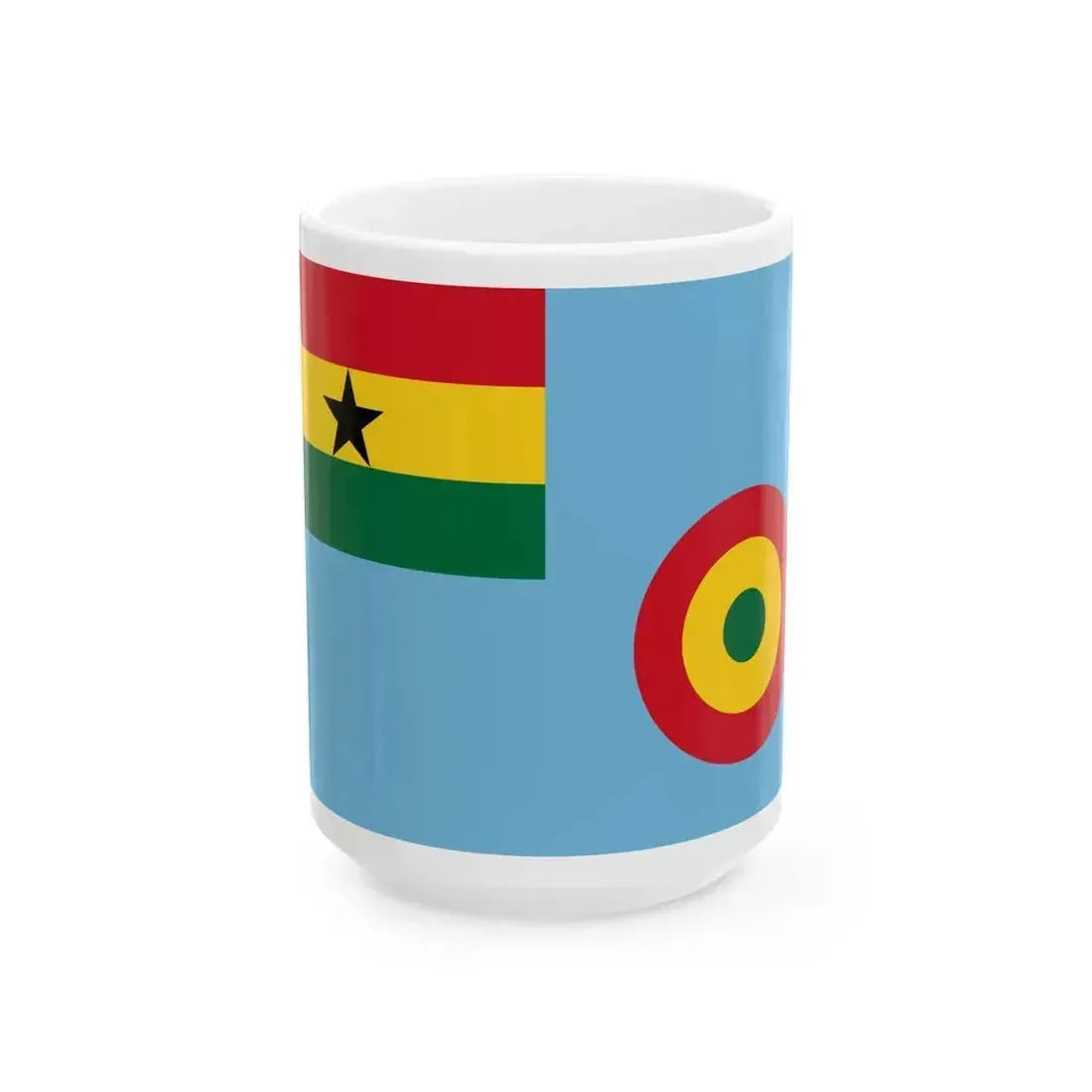 Air Force Ensign of Ghana (Ghana) White Coffee Mug 15oz - Go Mug Yourself