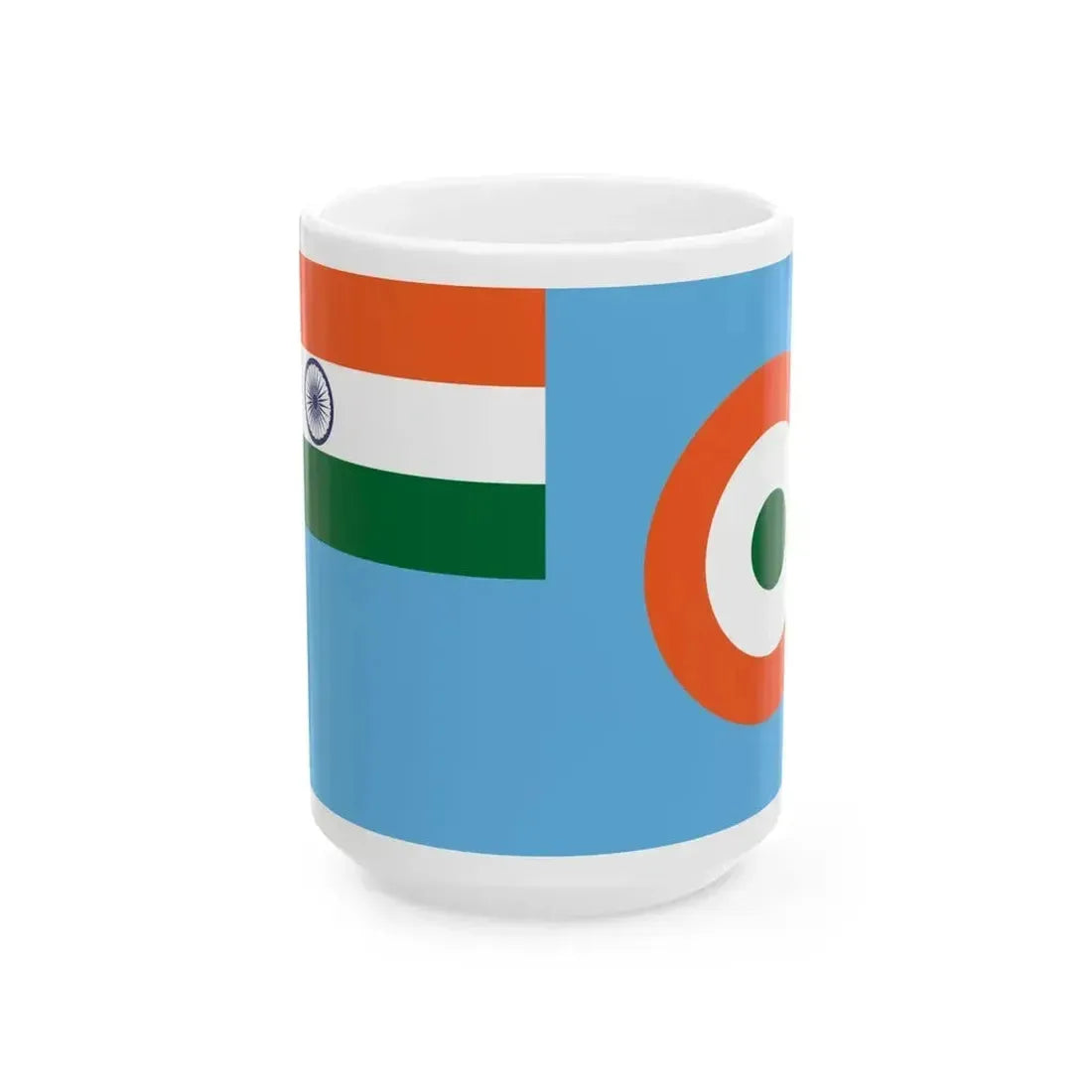 Air Force Ensign of India 1950-2023 (India) White Coffee Mug 15oz - Go Mug Yourself
