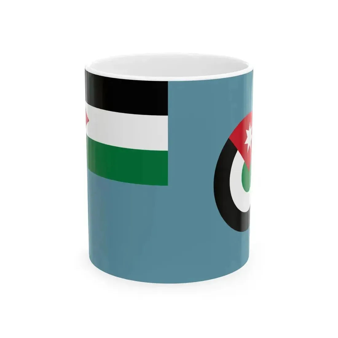 Air Force Ensign of Jordan (Jordan) White Coffee Mug 11oz - Go Mug Yourself
