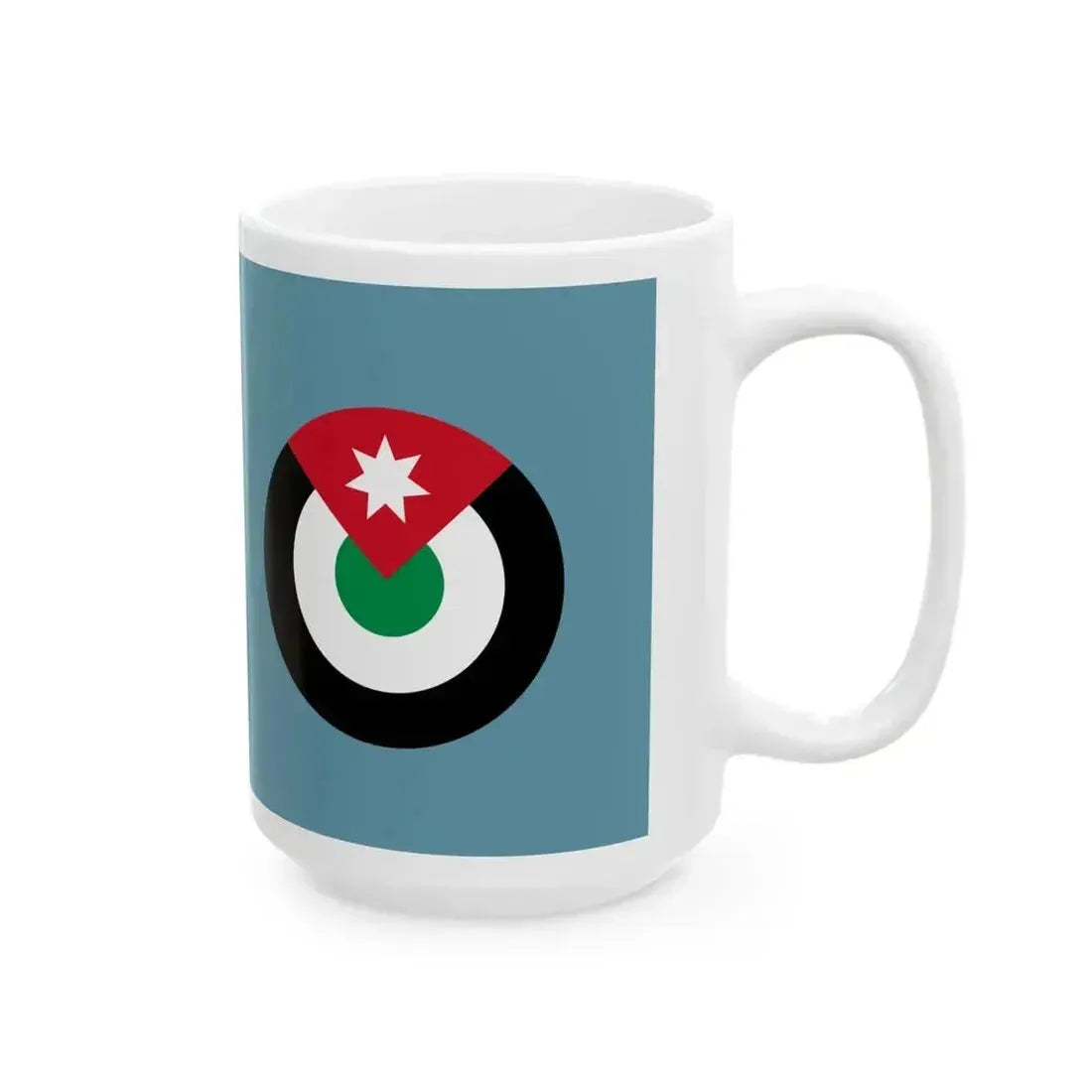 Air Force Ensign of Jordan (Jordan) White Coffee Mug - Go Mug Yourself