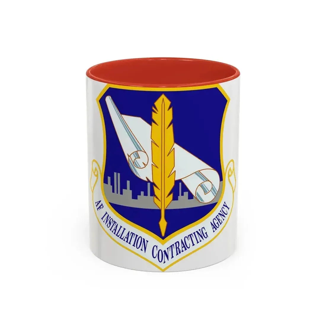 Air Force Installation Contracting Agency (U.S. Air Force) Accent Coffee Mug 11oz Red - Go Mug Yourself