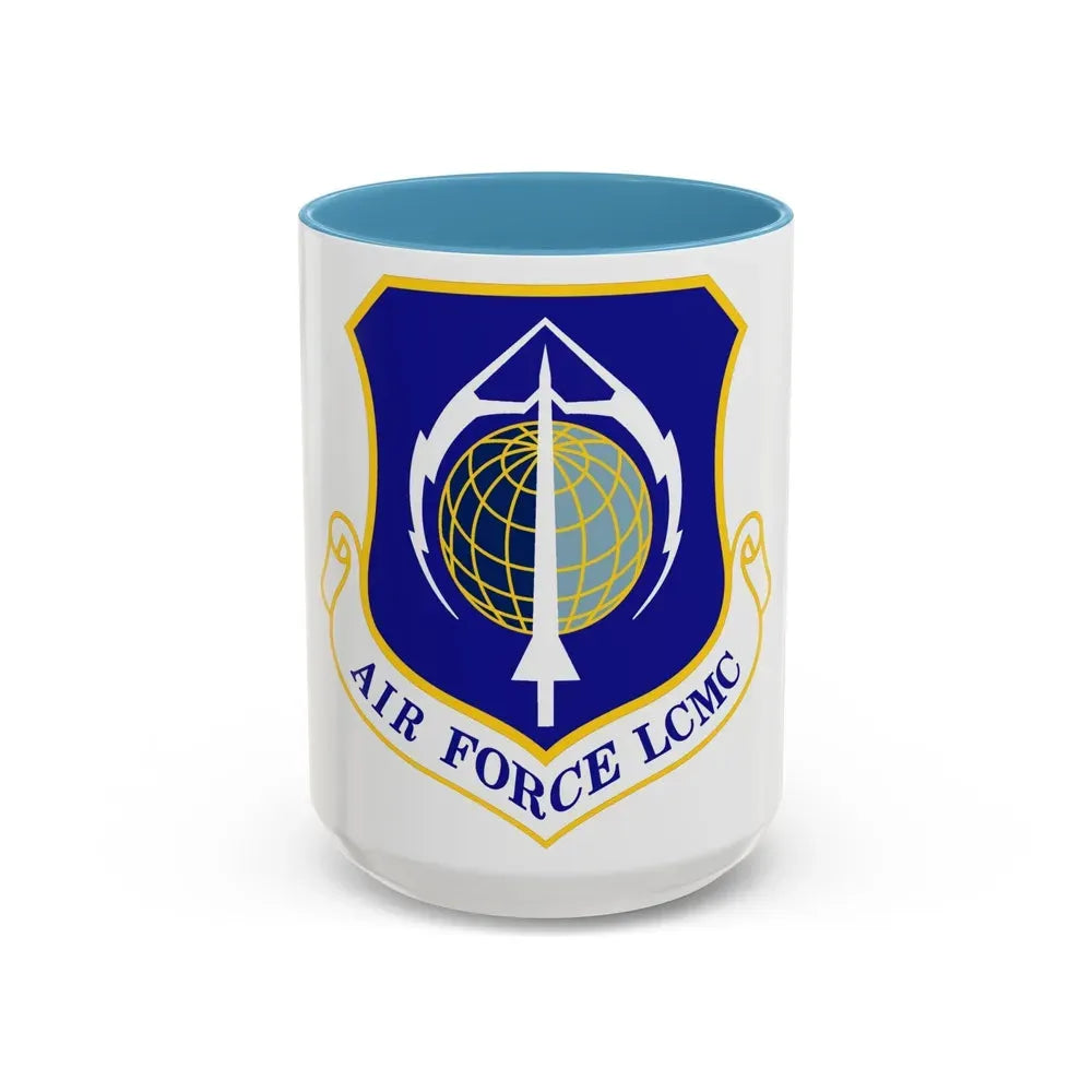 Air Force Life Cycle Management Center (U.S. Air Force) Accent Coffee Mug 15oz Light Blue - Go Mug Yourself