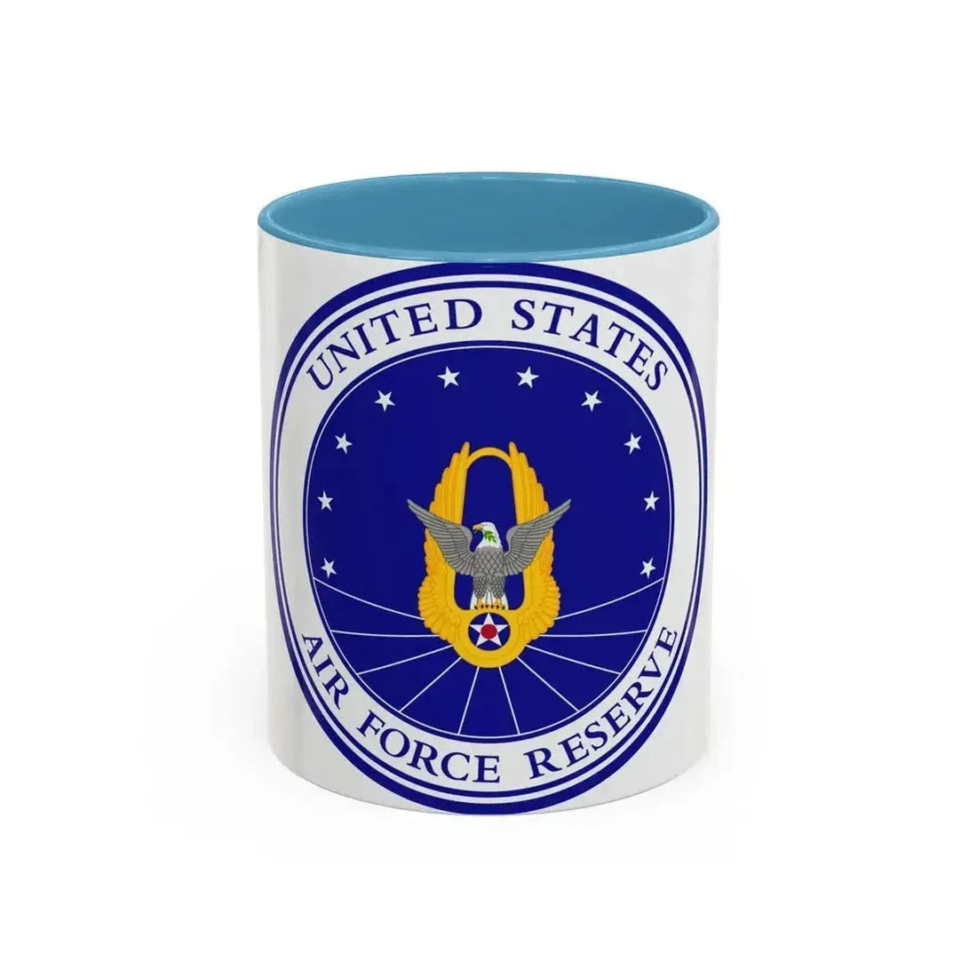 Air Force Reserve (U.S. Air Force) Accent Coffee Mug 11oz Light Blue - Go Mug Yourself