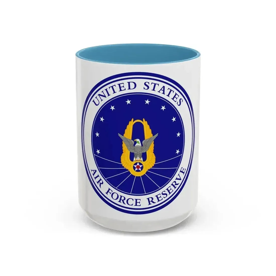 Air Force Reserve (U.S. Air Force) Accent Coffee Mug 15oz Light Blue - Go Mug Yourself