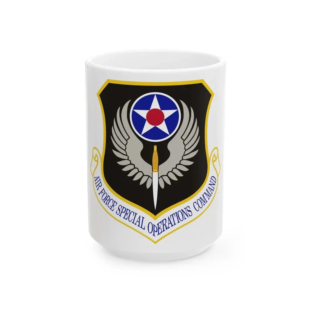 Air Force Special Operations Command (U.S. Air Force) White Coffee Mug 15oz - Go Mug Yourself