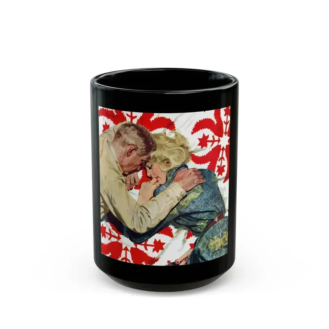 Air-Force Wife by Steve McNeil, The Saturday Evening Post, 1957 - Black Coffee Mug 15oz - Go Mug Yourself