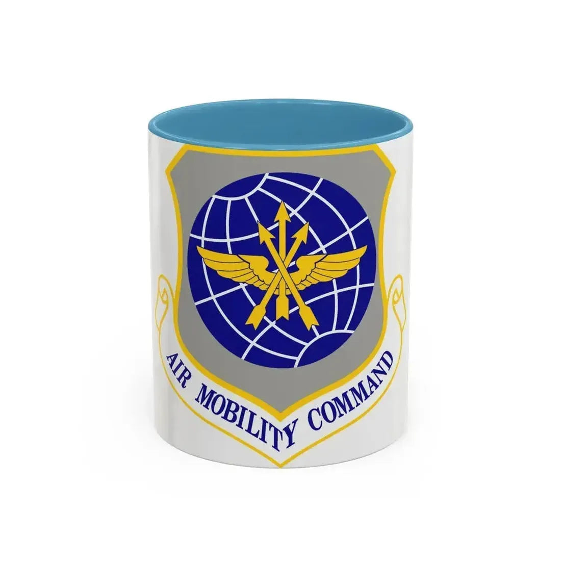 Air Mobility Command (U.S. Air Force) Accent Coffee Mug 11oz Light Blue - Go Mug Yourself