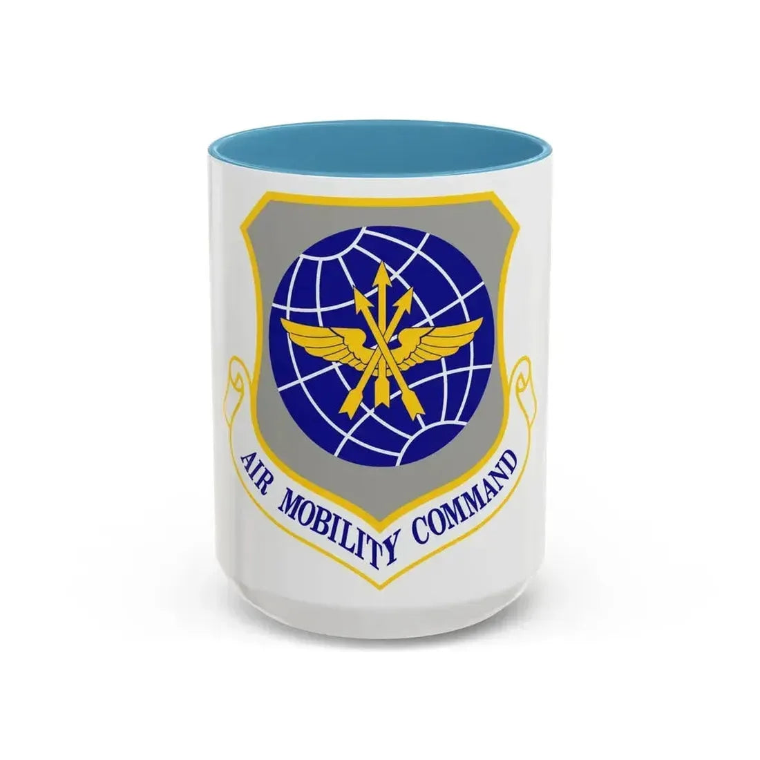 Air Mobility Command (U.S. Air Force) Accent Coffee Mug 15oz Light Blue - Go Mug Yourself