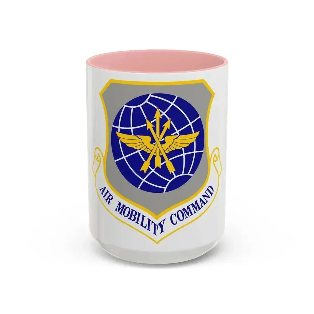 Air Mobility Command (U.S. Air Force) Accent Coffee Mug 15oz Pink - Go Mug Yourself