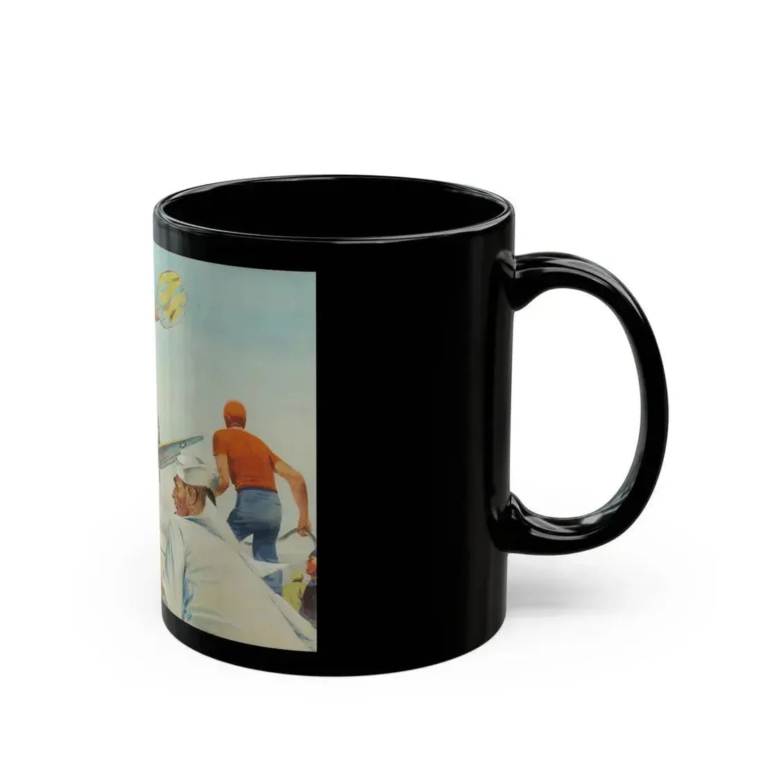 Aircraft Carrier illustration - Black Coffee Mug - Go Mug Yourself