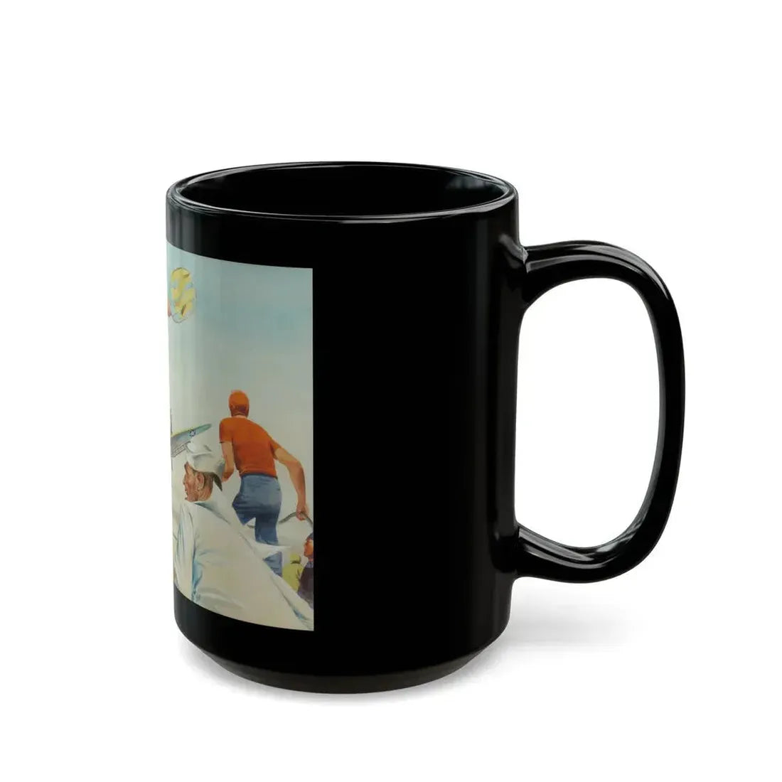 Aircraft Carrier illustration - Black Coffee Mug - Go Mug Yourself