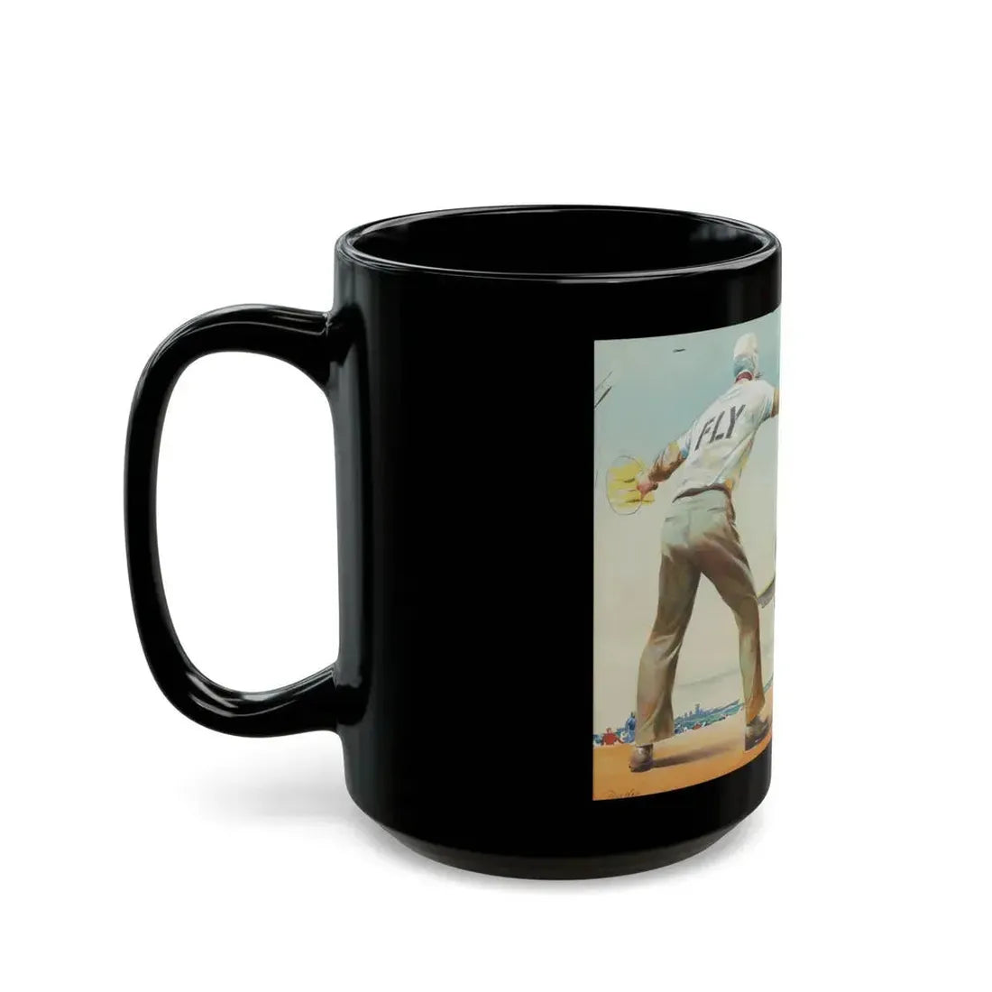 Aircraft Carrier illustration - Black Coffee Mug - Go Mug Yourself