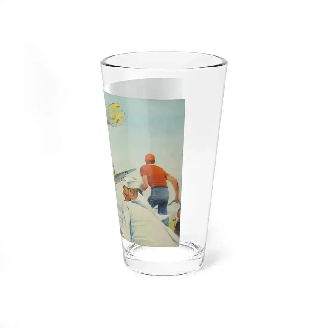 Aircraft Carrier illustration (Magazine Illustration) Pint Glass 16oz - Go Mug Yourself