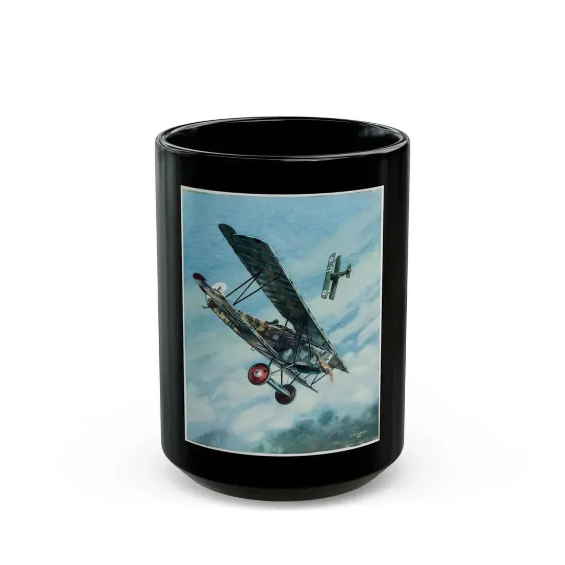 Airplane, 1958 - Black Coffee Mug 15oz - Go Mug Yourself