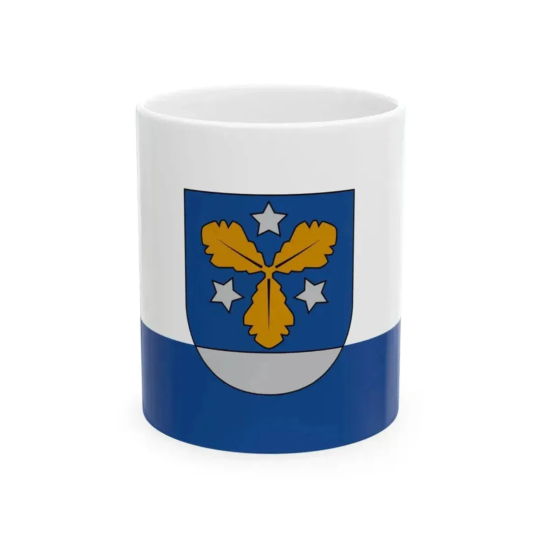 Aizkraukle flag (Latvia) White Coffee Mug 11oz - Go Mug Yourself