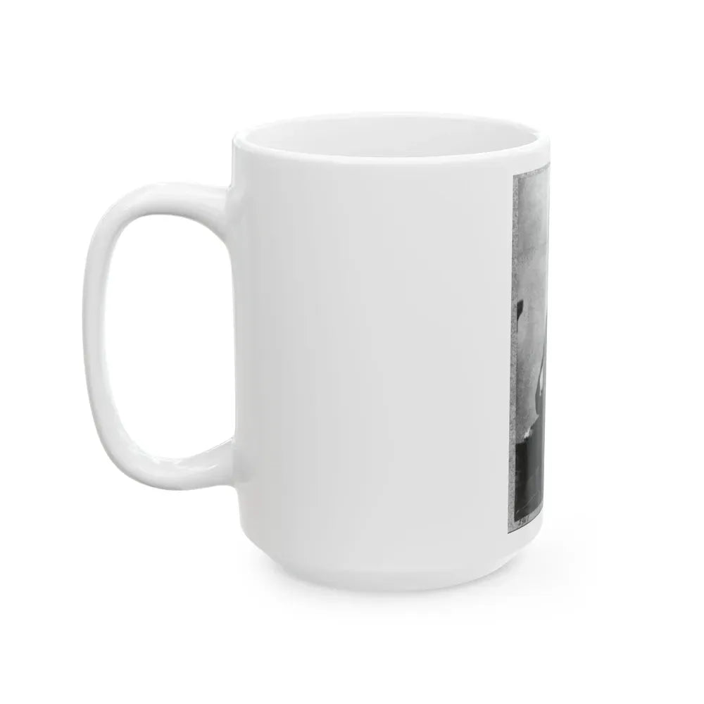 A.J. Smith, Three-Quarter Length Portrait, Seated, Facing Right, Right Hand In His Coat (U.S. Civil War) White Coffee Mug - Go Mug Yourself