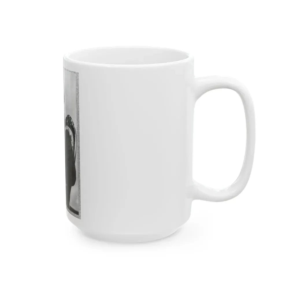 A.J. Smith, Three-Quarter Length Portrait, Seated, Facing Right, Right Hand In His Coat (U.S. Civil War) White Coffee Mug - Go Mug Yourself