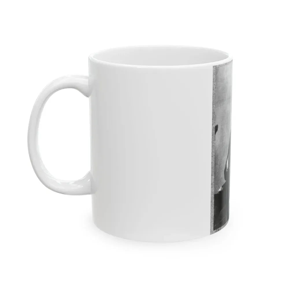 A.J. Smith, Three-Quarter Length Portrait, Seated, Facing Right, Right Hand In His Coat (U.S. Civil War) White Coffee Mug - Go Mug Yourself
