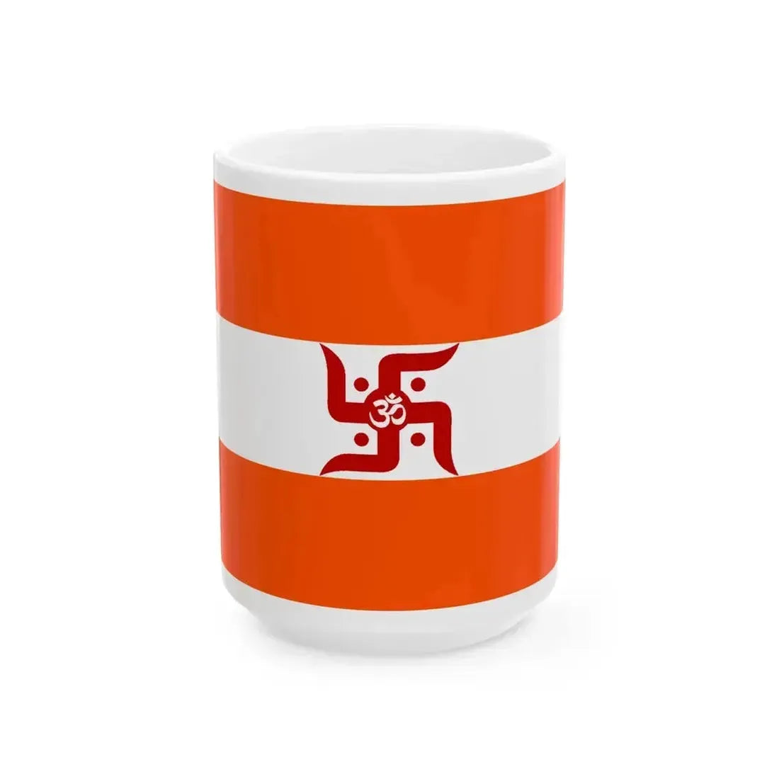 Akhand Bharat Flag (India) White Coffee Mug 15oz - Go Mug Yourself