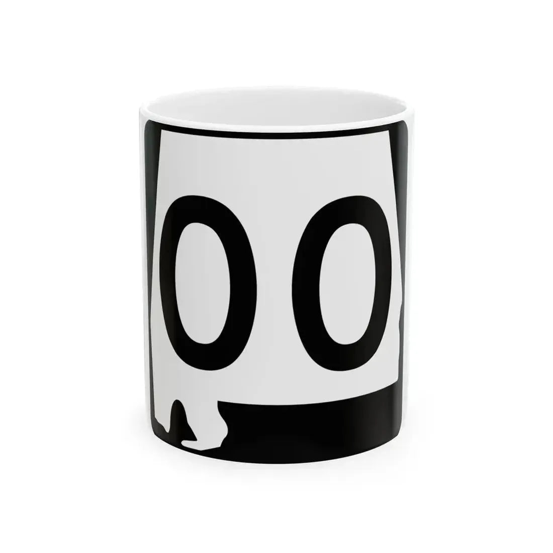 Alabama 00 Template (Alabama) (Road Sign) White Coffee Mug 11oz - Go Mug Yourself