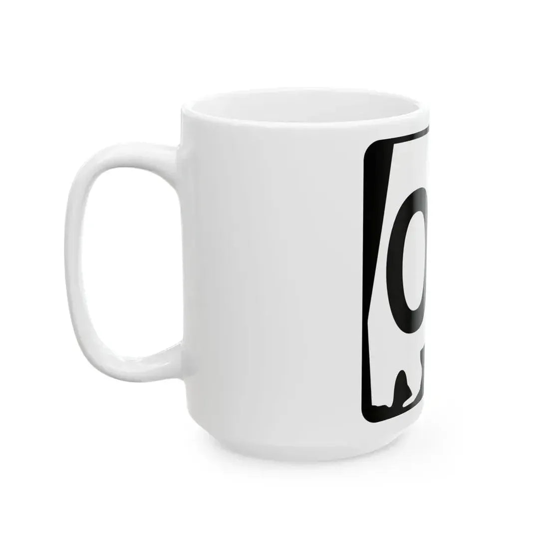 Alabama 00 Template (Alabama) (Road Sign) White Coffee Mug - Go Mug Yourself