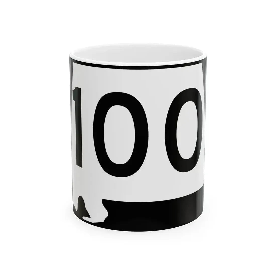 Alabama 100 (Alabama) (Road Sign) White Coffee Mug 11oz - Go Mug Yourself