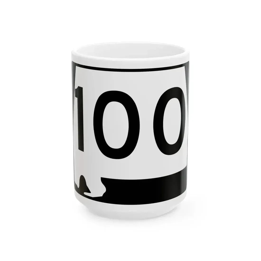 Alabama 100 (Alabama) (Road Sign) White Coffee Mug 15oz - Go Mug Yourself