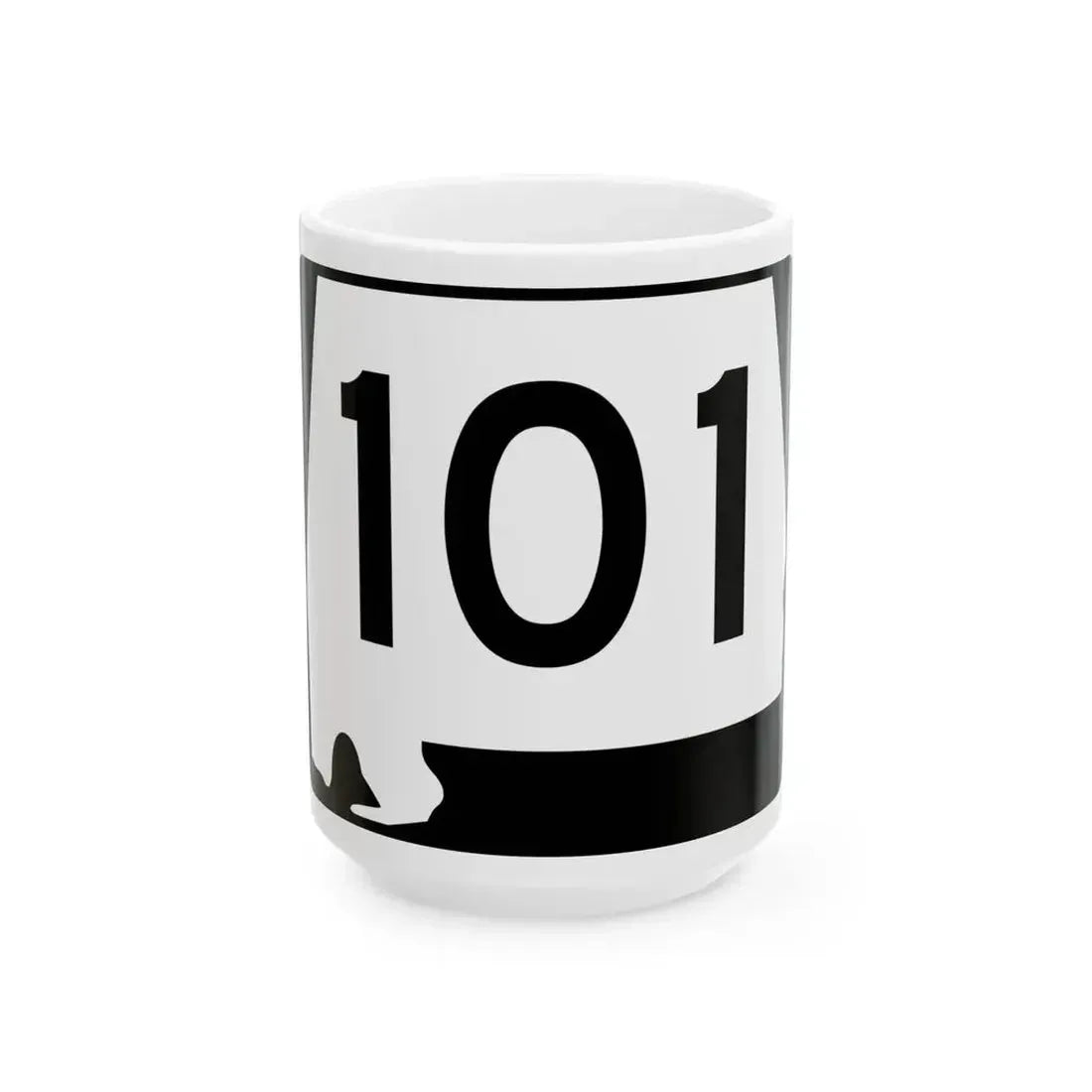 Alabama 101 (Alabama) (Road Sign) White Coffee Mug 15oz - Go Mug Yourself