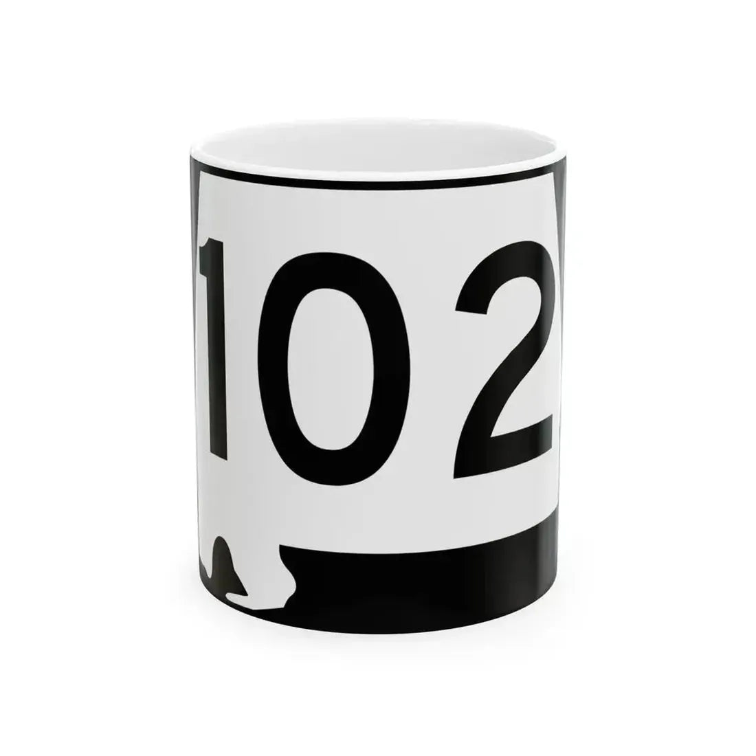 Alabama 102 (Alabama) (Road Sign) White Coffee Mug 11oz - Go Mug Yourself